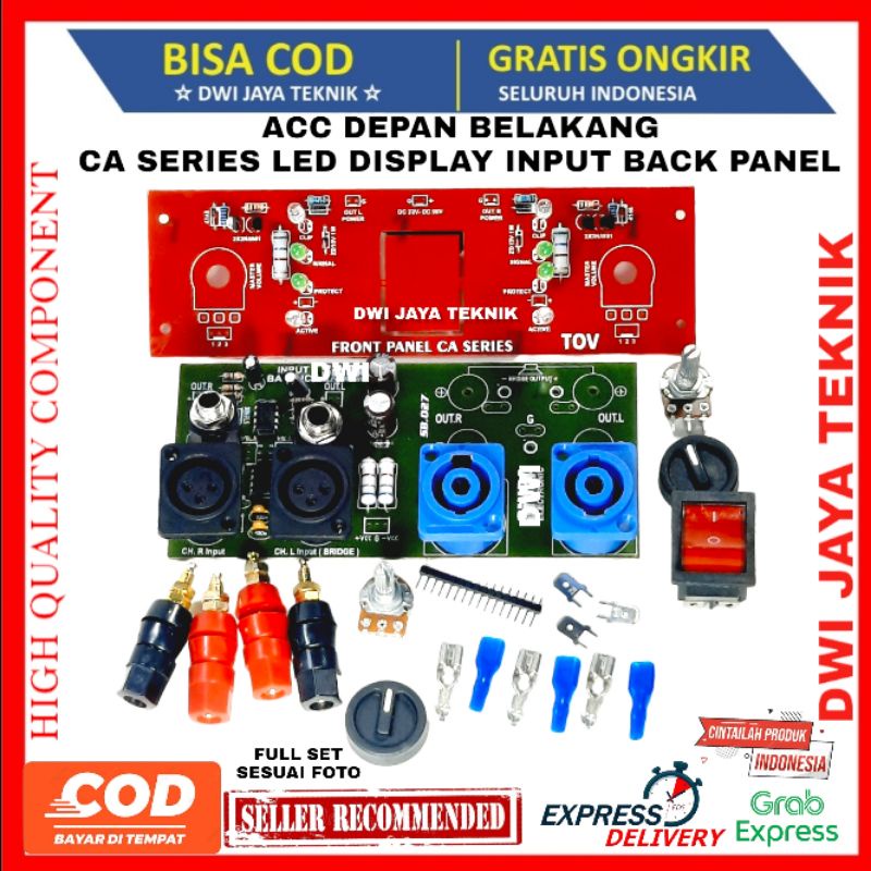 PAKET LED DEPAN CA SERIES PLUS INPUT BACK PANEL BELAKANG CA SERIES CA10 CA12 CA 20 CA 30