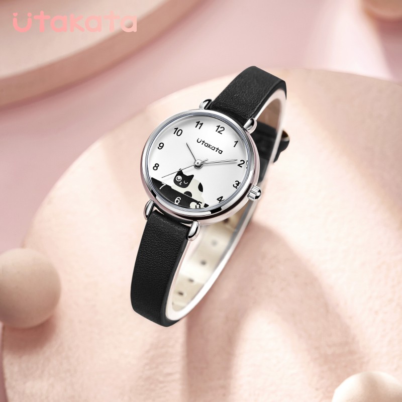 UTAKATA A0006 Jam Tangan Wanita Analog Tali Kulit WATCHKITE WKOS