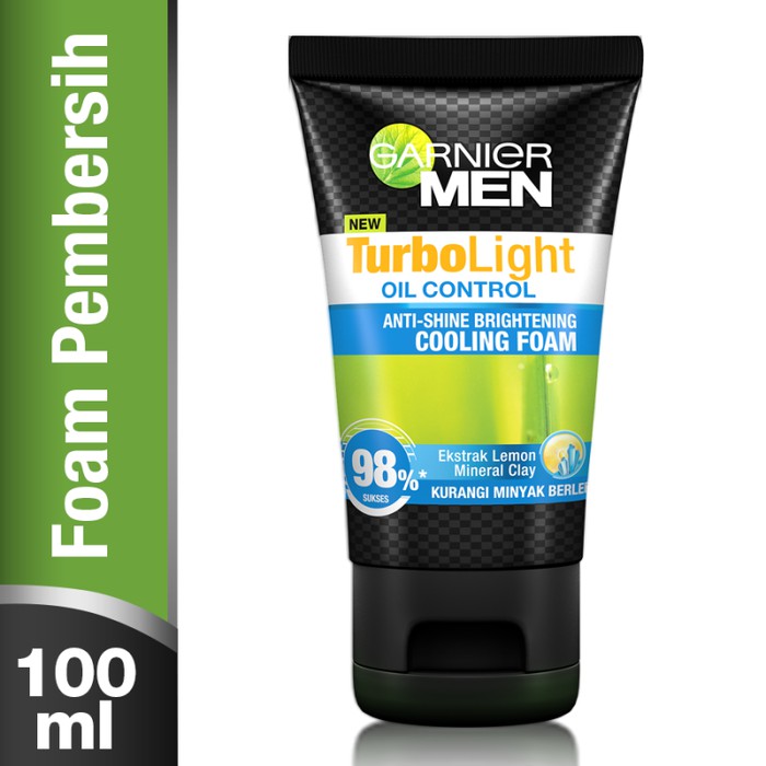 GARNIER Men Turbo Light Oil Control Cooling | Acno Fight Anti Acne | Perawatan Wajah Pria by AILIN