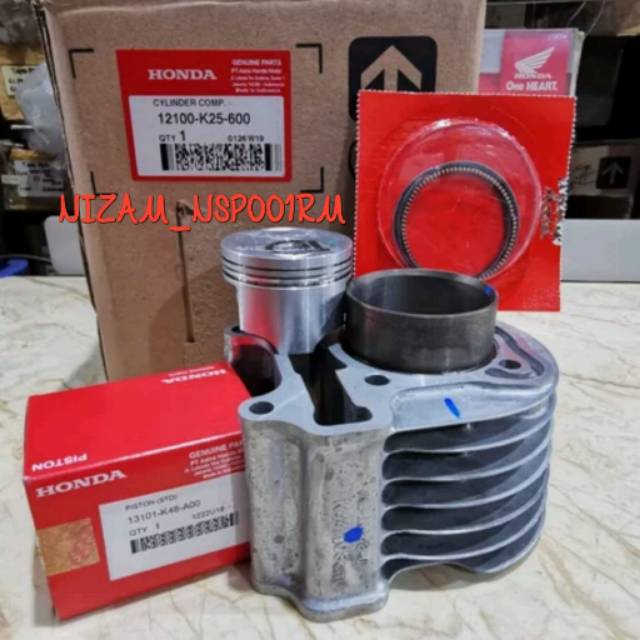 BLOK SEHER BORING SET PISTON KIT BEAT FI ESP 100%ASLI ORIGINAL  AHM HONDA