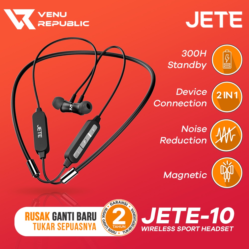 Handsfree Bluetooth JETE-10 Super Bass Original Garansi Resmi