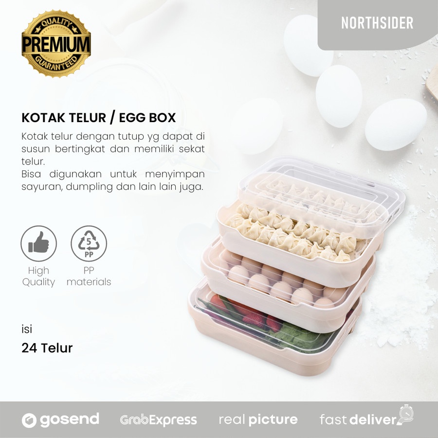 KOTAK TELUR | EGG BOX | TEMPAT PENYIMPANAN BOX TELOR ISI 24