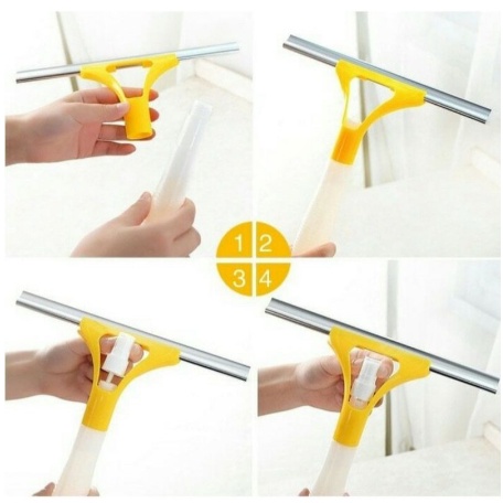 Spray window cleaner 2 in 1 / wiper pembersih kaca serbaguna rumah set alat kebersihan mobil home on