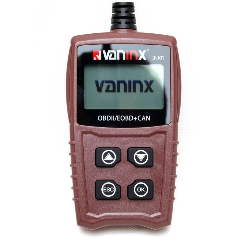 VANINX Alat OBD2 Pembaca Kode Diagnostik Mobil Otomotif Car Engine Scanner Tool - IN101 - Brown