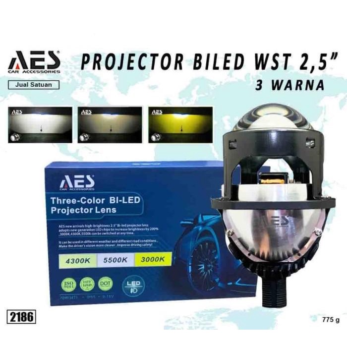 Biled Projector Projie AES WST 2.5 Three Colour 3 Warna NEW 2022 AES