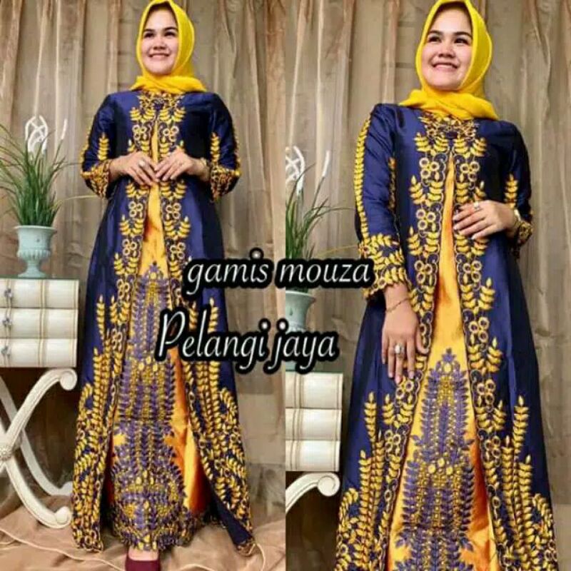 New Gamis mouza taveta/Abaya taveta bordir/gamis pelangi jaya