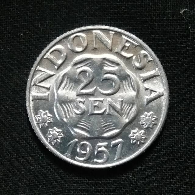 KOIN KUNO 25 SEN THN 1957 LUSTER