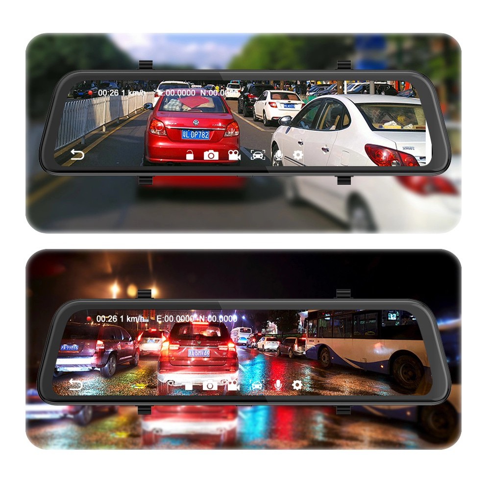 CAR DVR 4G. Wifi GPS BT Android System 8.1, IPS LCD 10 Inchi.