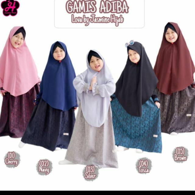 Pakaian & Set Muslim Gamis Anak Adiba Zea Lova by Jasmine Hijab