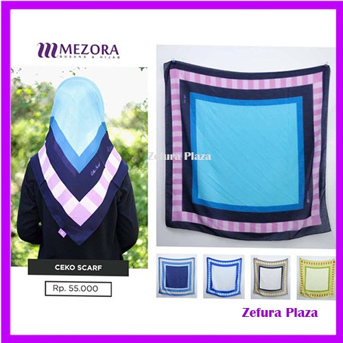 Segiempat MOTIF/ Hijab Motif CEKO by MEZORA Pollycotton Double Hycon