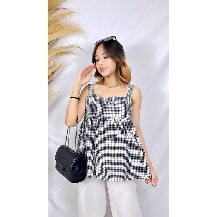 Tq88indonesia Baju Atasan Seksi  Wanita Terbaru / Andra Blouse / Busana Pantai Wanita / Blus Tali Satu / Outer Wanita / Ootd / Outfit