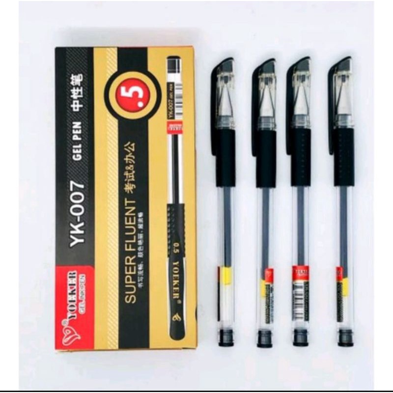

Ballpoint Yorker YK 007 Gel Ink Pen 12 Pcs