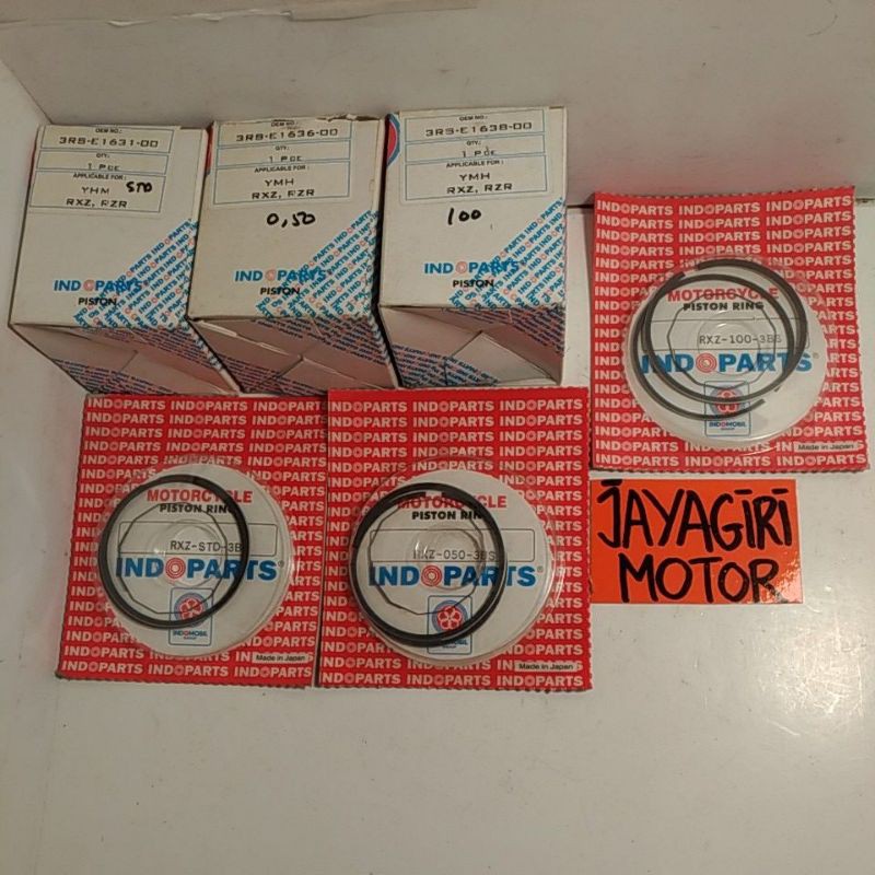 Piston Kit Seher RXZ RZR Oversize 0 50 100 OS Ring Pen Pin Klip Standar Boring Seker Yamaha Ori RX Z