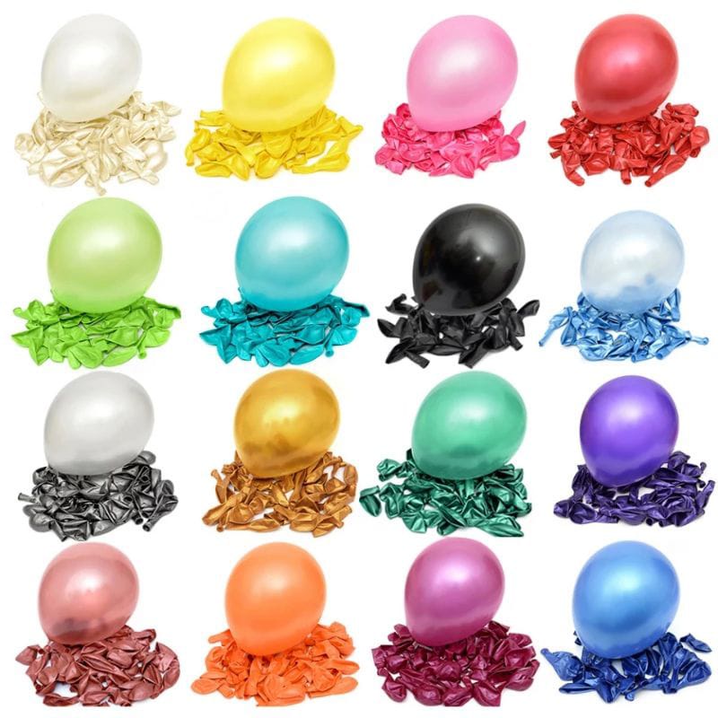 (2PCS) Balon latex metalik / balon karet polos / plendungan /  grosir / BISA COD 4U CLOTHING