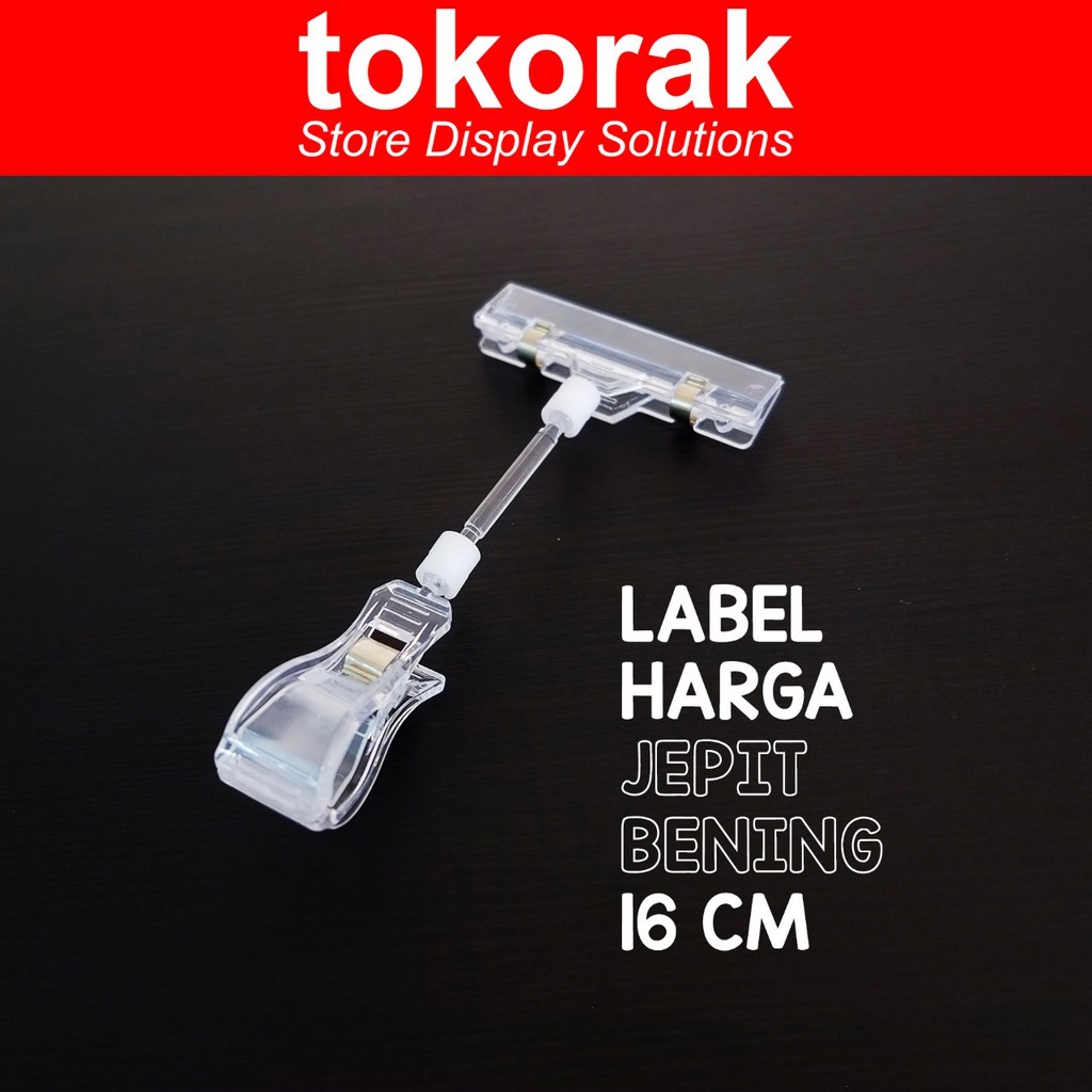 JEPIT HARGA BENING 16 CM PER 5 PCS  PENJEPIT ACRYLIC PRICE TAG DISPLAY