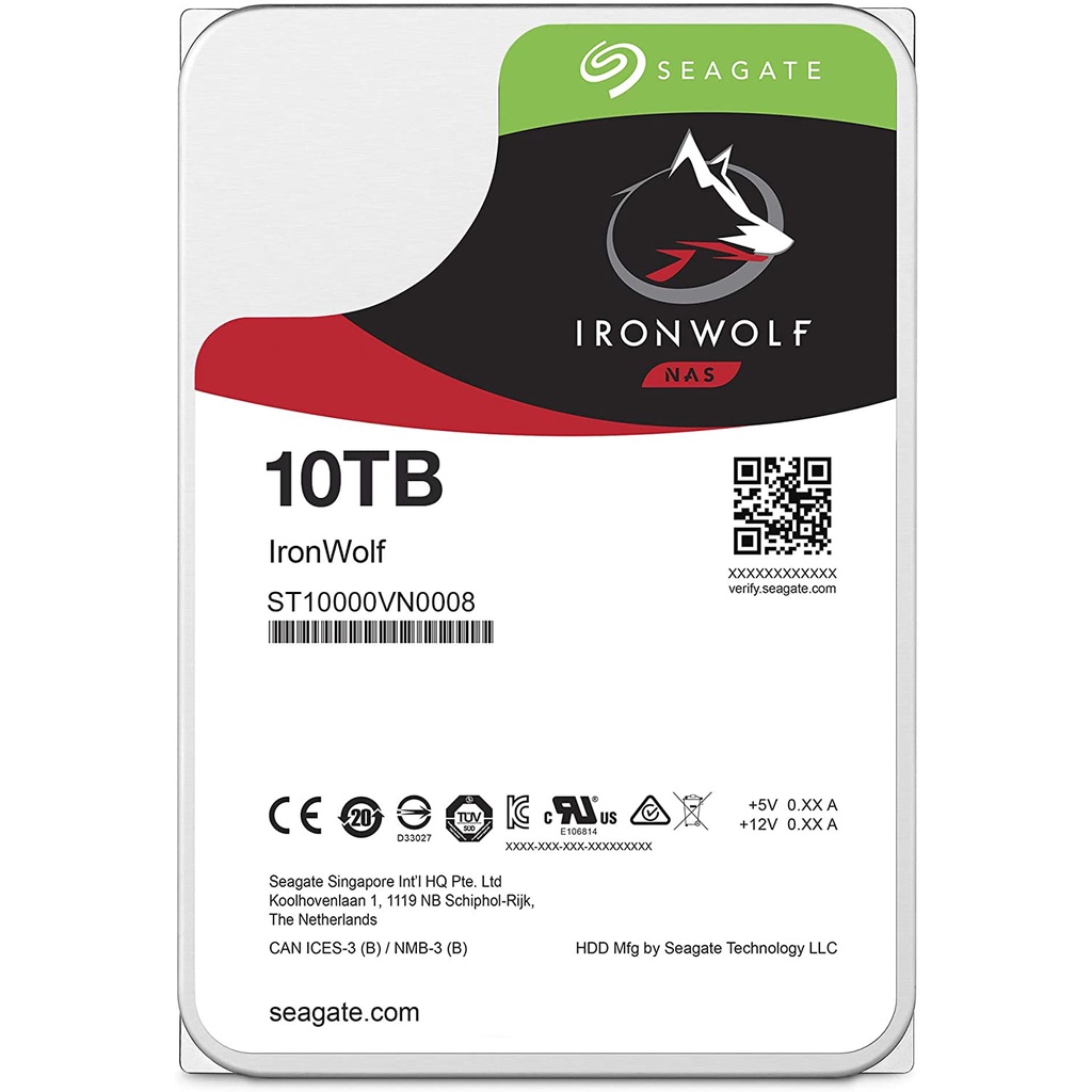 SEAGATE IronWolf 10TB 3.5 7200RPM 256MB Cache SATA NAS