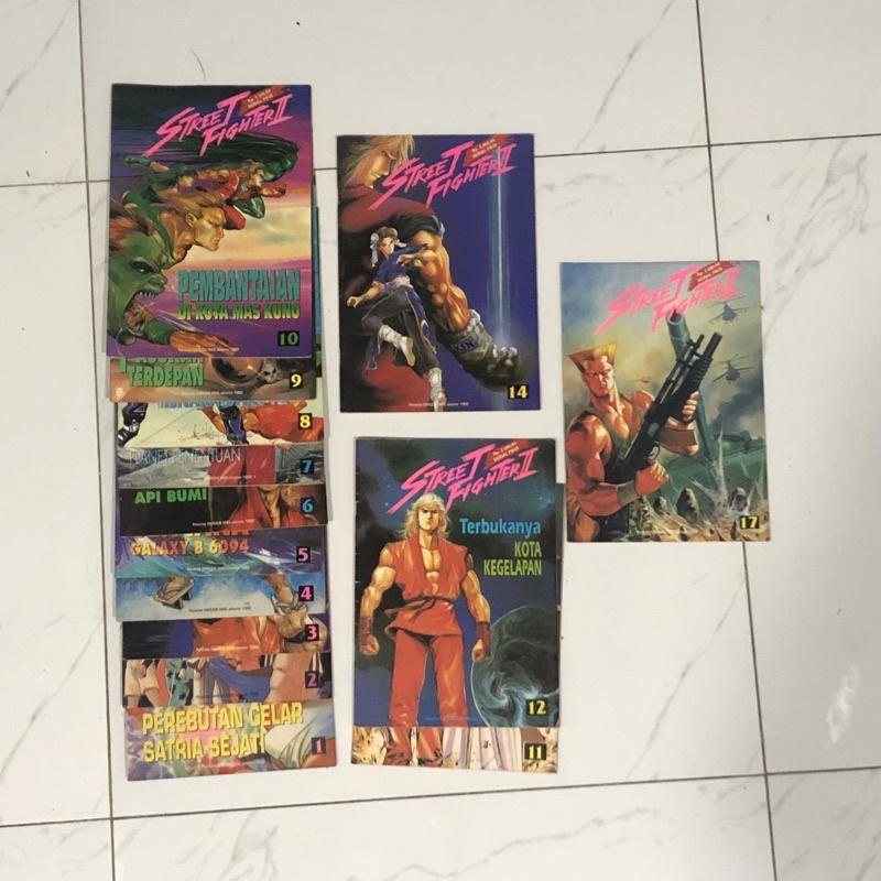 Set Komik Serial Jadul Street Fighter 2 Edisi No 1-12,14,17