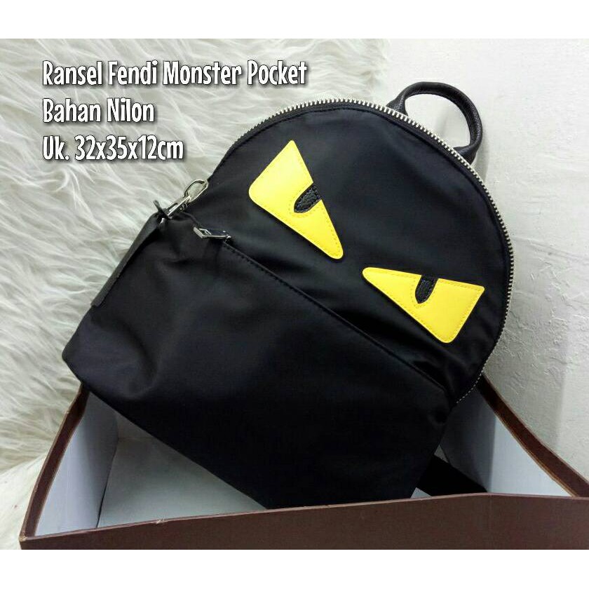 TAS RANSEL FENDI MONSTER POCKET NILON