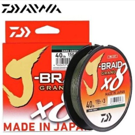 PE. DAIWA GRAND J-BRAID X8 (Color DARK GREEN)