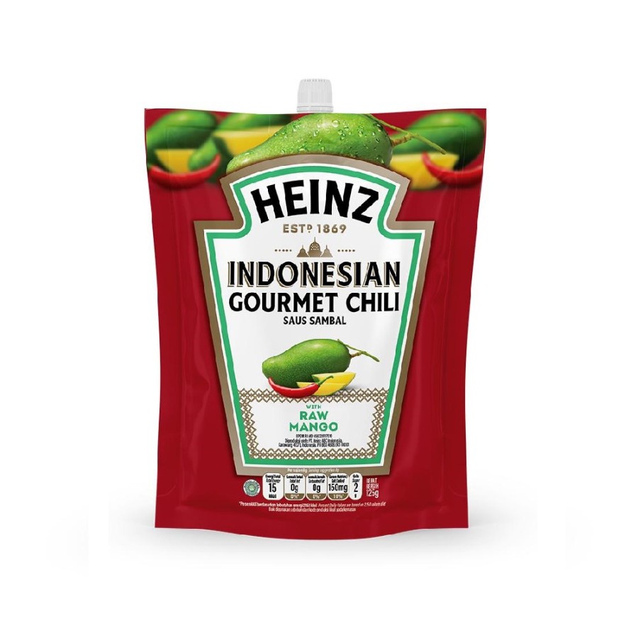 

saus sambal sambel heinz indonesian gourmet chili raw mango 125