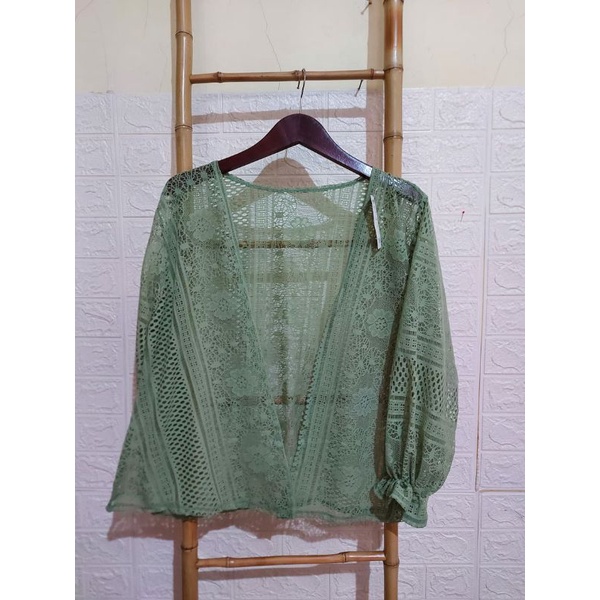 OUTER PENDEK BRUKAT//CARDIGAN BROKAT PENDEK