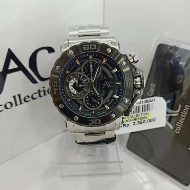 AC 9205 jam tangan Alexandre Christie pria ac9205 silver black original