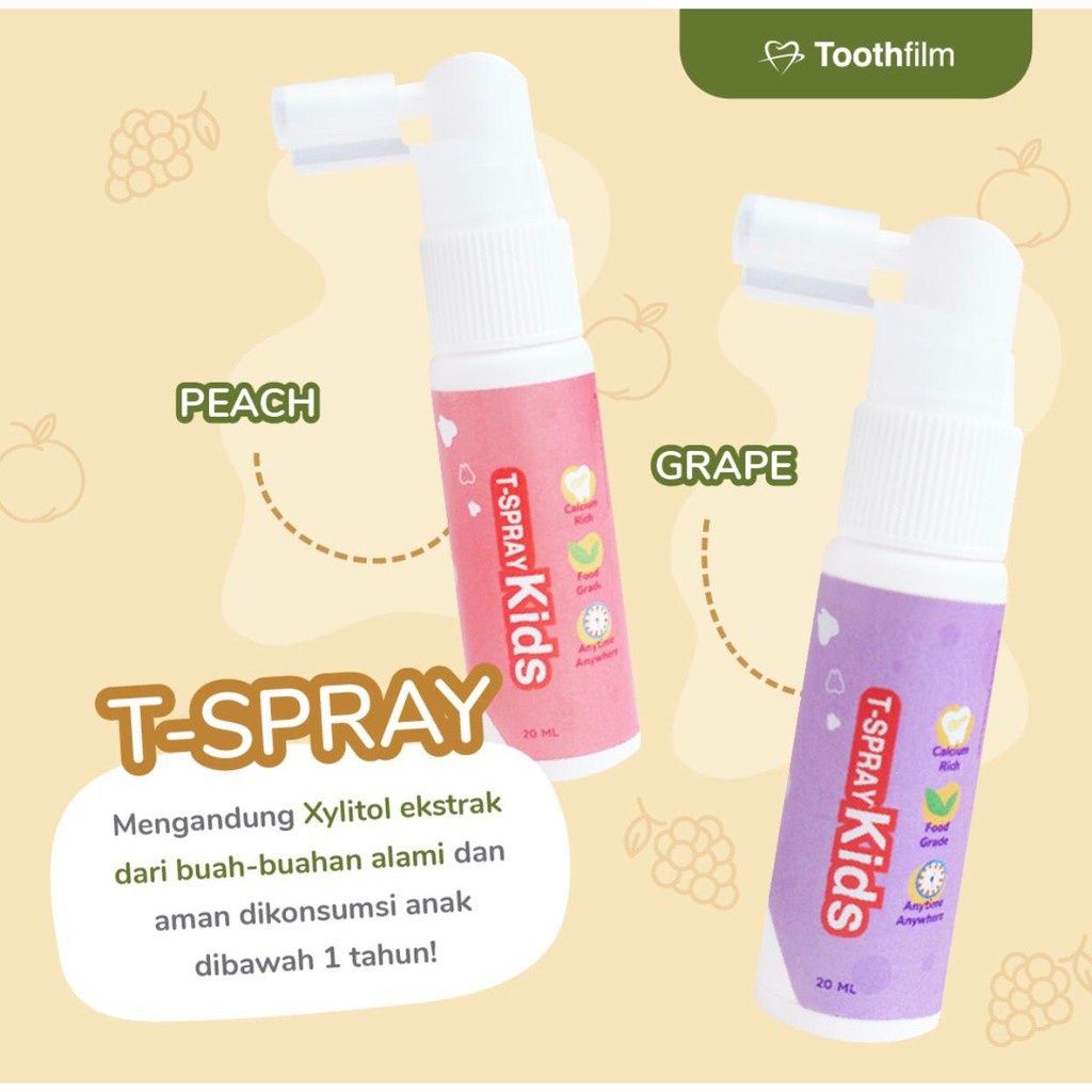 T-Spray Kids Toothfilm 20ml Oral Care Spray Kids T Spray Perawatan Mulut &amp; Gigi Anak Tspray