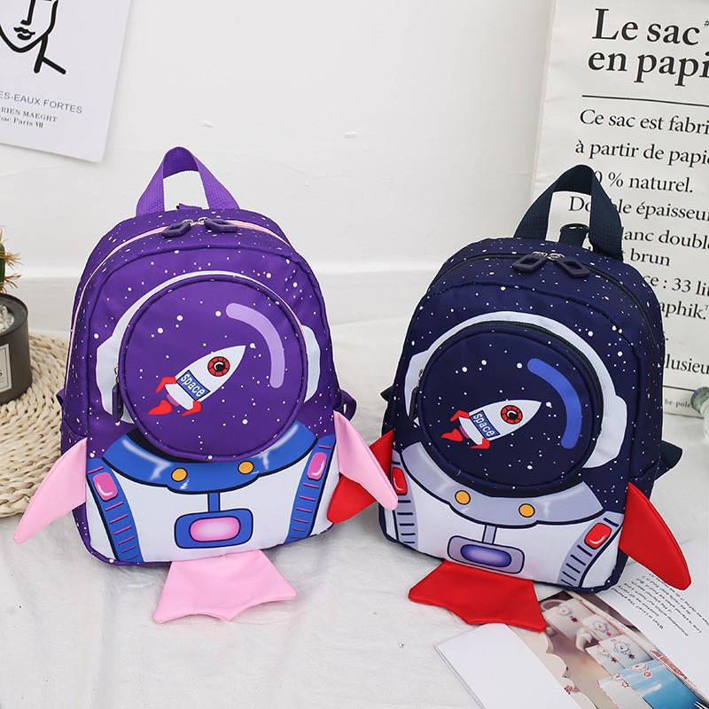 HappyOliver TAS ROCKET FLY BACKPACK tas import anak resleting tRansel anak laki perempuan tas ransel anak tas sekolah paud