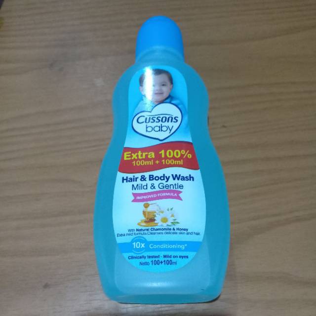 cussons baby hair &amp; body wash isi 100+100ml