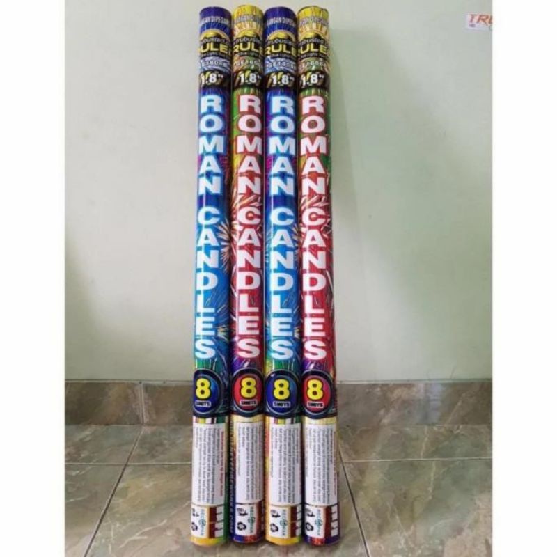 (1pcs )Kembang Api Roman Candle Kembang Api 8 Shot Mercon dor Roman candles