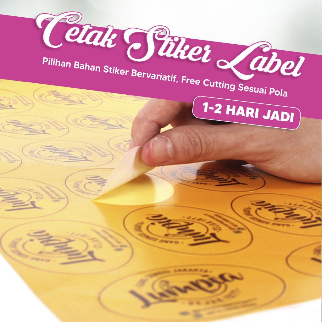 

CETAK STICKER LABEL PRODUK VYNIL SUSU & TRANSPARAN + KISSCUT