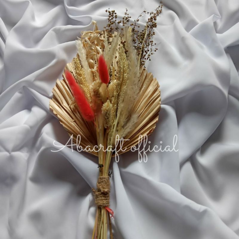 PROMO buket bunga kering Buket palem  handbuket  Buket Bunga Dekorasi Rustik Palem Gandum Lagu