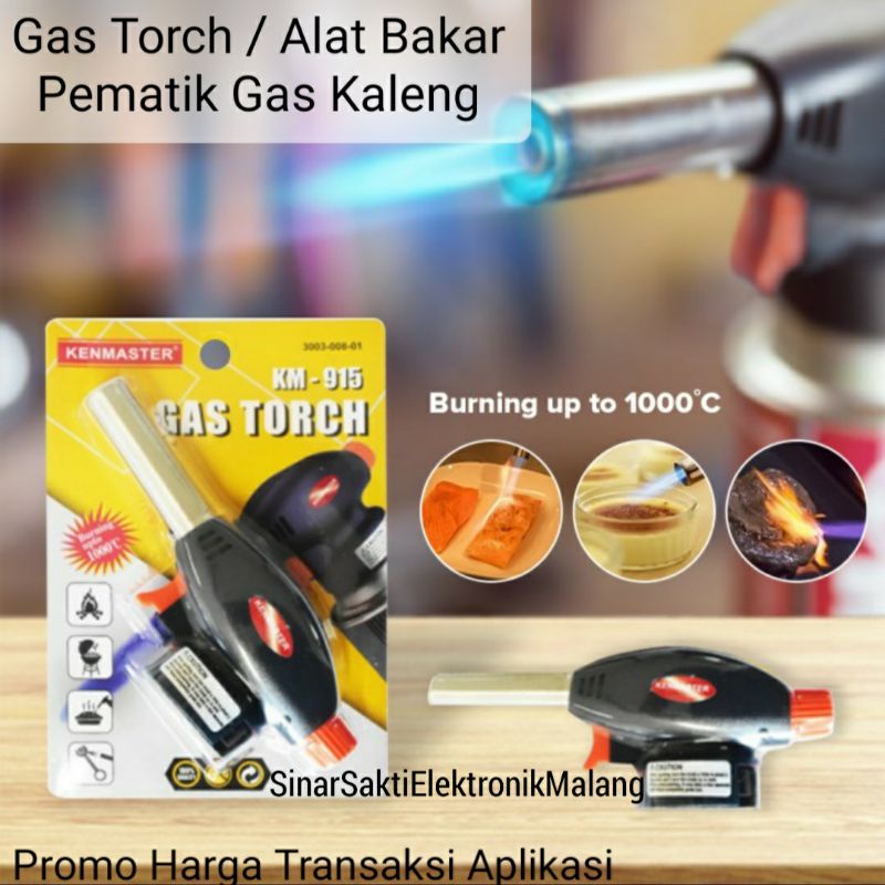 Gas Torch Kenmaster Alat bakar korek api las Pematik gas kaleng Portable bbq keju Malang