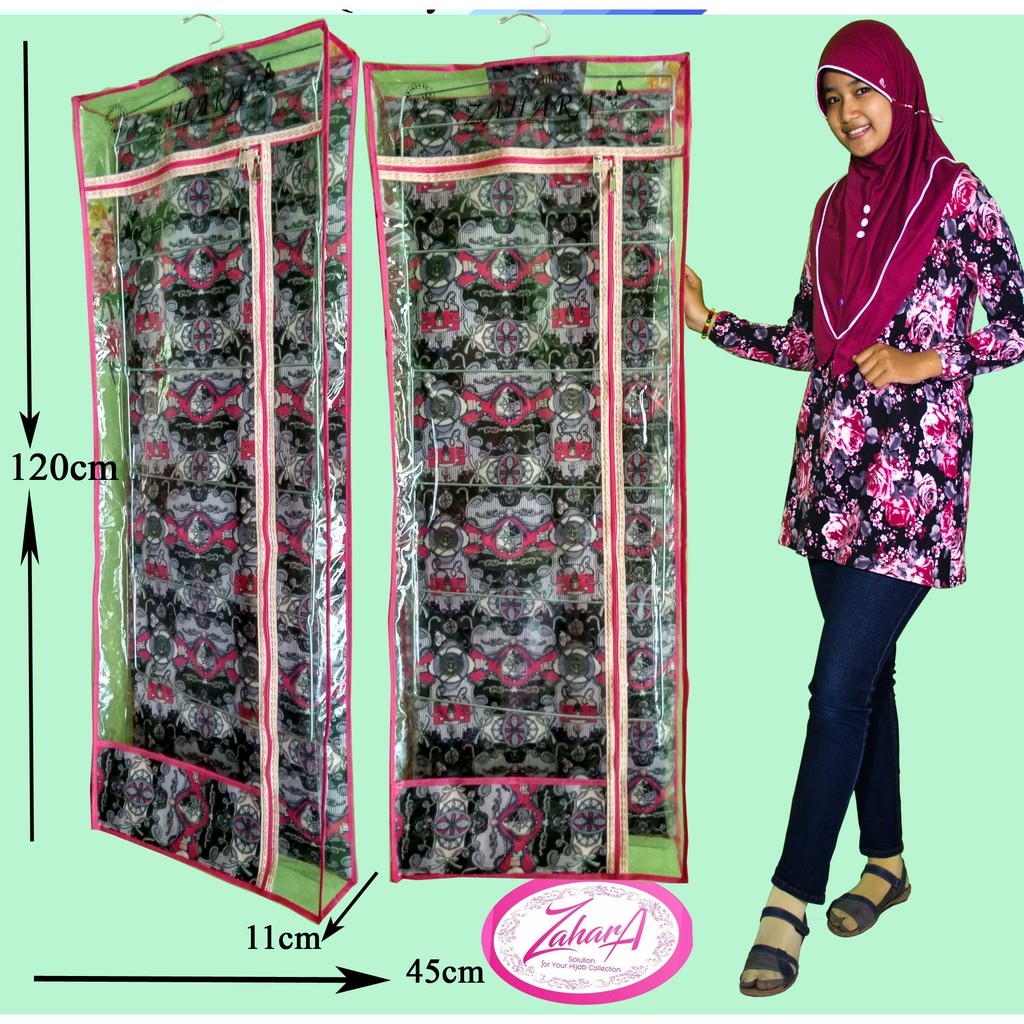 Rak Jilbab jumbo Zahara kualitas Ekslusive motif ungu