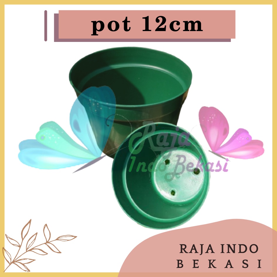 Pot Bunga 12 Cm / King Mado 12 Hijau Pot Tanaman Hias Grosir Murah Plastik 12 Cm Pot Tawon 12 Murah