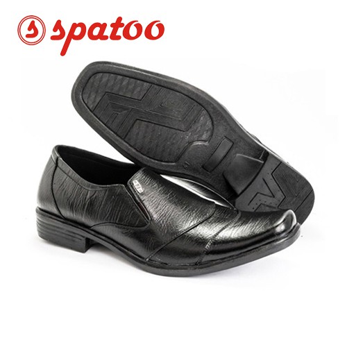 Sepatu Pantofel Pria SPATOO SP 016 Hitam Kulit Sapi Asli Untuk Ke Kantor/Kerja/Pesta/Formal/Resmi