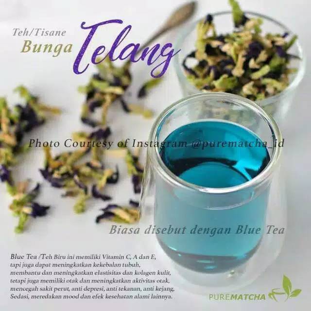 

Termurah!!!Teh herbal bunga telang/ Teh biru herbal/ butterfly tea flower