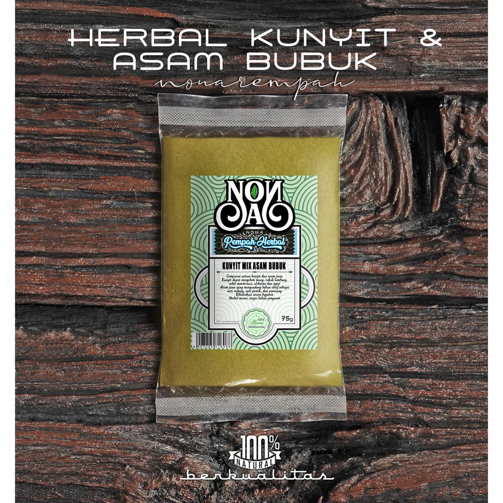 

Kunyit dan Asam Bubuk 75 Gram | Curcuma Longa Mix | Herbal Alami Murni Berkhasiat