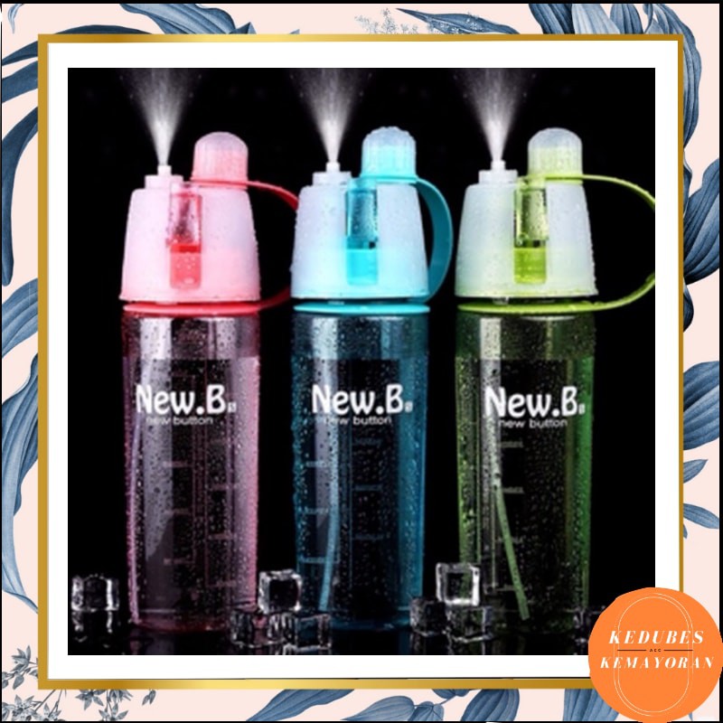 BOTOL MINUM NEW B SPORT SPRAY WATER BOTTLE 600 Ml BOTOL MINUM SEMPROT