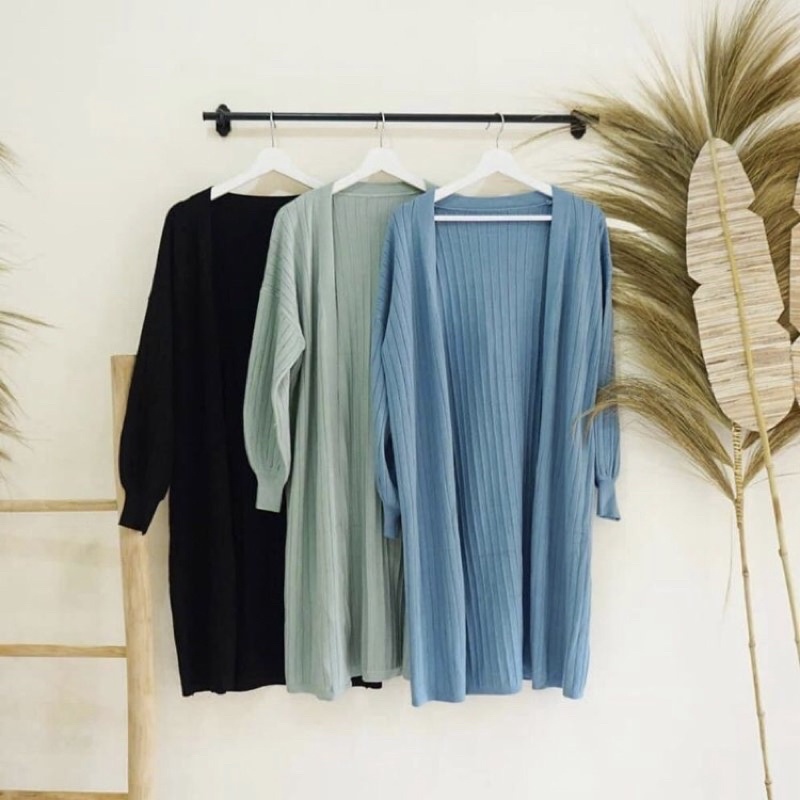 LONG CARDIGAN/CARDIGAN WANITA/CARDIGAN PANJANG