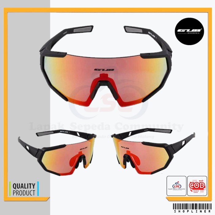 KACAMATA SEPEDA GUB 6800 BLACK CYCLING SEPEDA GOWES KACA MATA