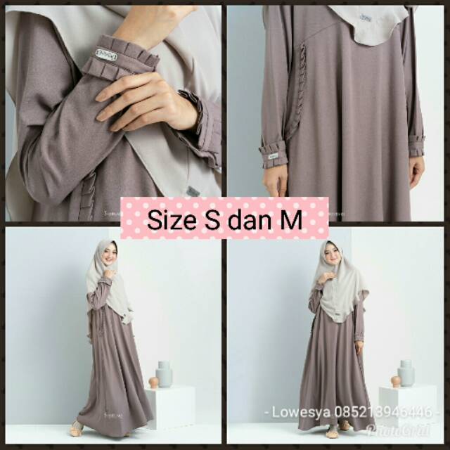 CERLIA Dress Warna Clove Size S dan M By Shieraki Indonesia