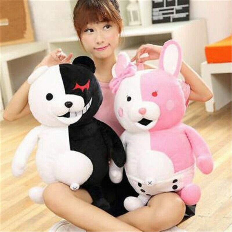 【Ready Stock】36cm Anime Game Danganronpa Monokuma Black White Bear Plush Soft Stuffed Doll Toy