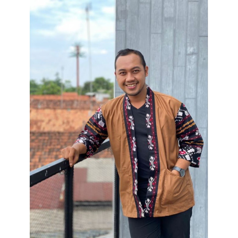 OUTER KIMONO | BAJU BATIK PRIA | KATUN TOYOBO | LAPIS FURING TRIKOT