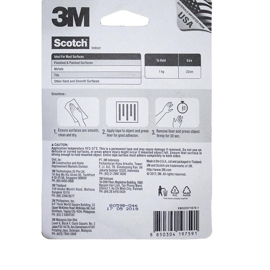 

NAZ Indoor Permanent Mounting Double Tape 3M 12 mm x 3 mm Scotch 110 Ready Stok