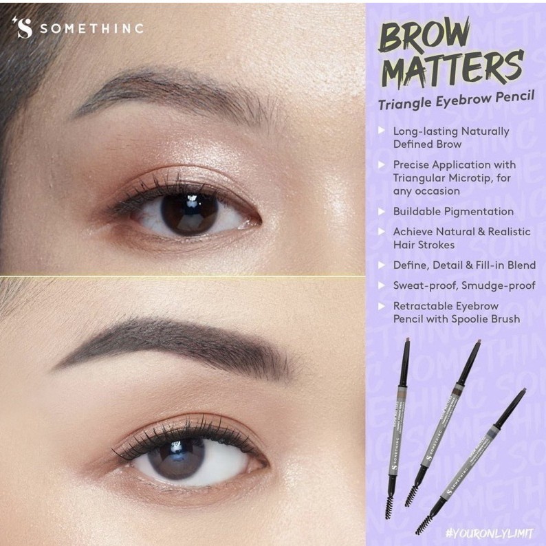 ★ BB ★ SOMETHINC BROW MATTERS Retractable Triangle Eyebrow - Pensil Alis Tip Segitiga