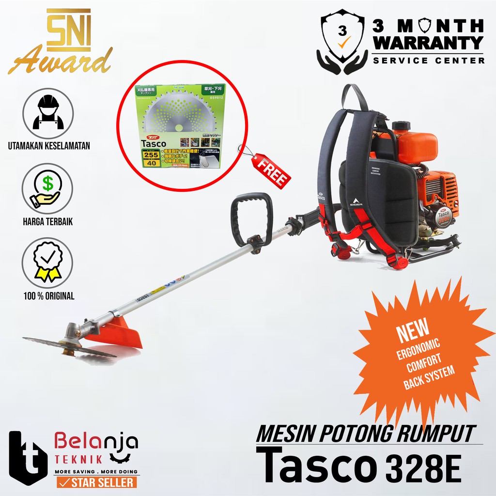 Tasco Mesin Potong Rumput Gendong 328 E Brush Cutter 2 Tak 328E 