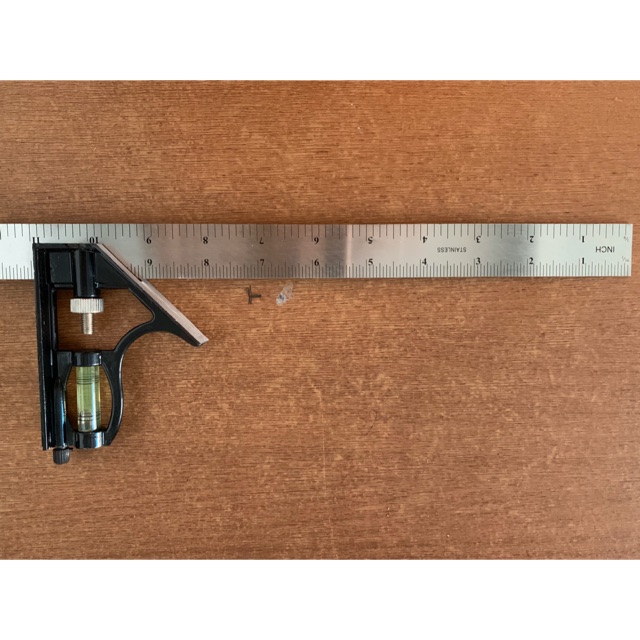 Penggaris Siku L Waterpass Kombinasi 8”