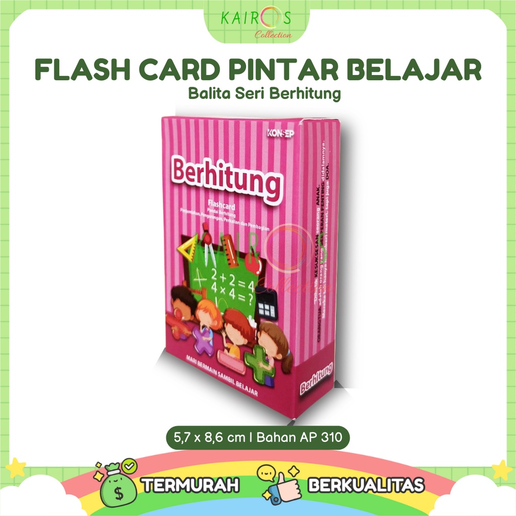 Flashcard Kartu Belajar Anak Seri Berhitung / Flash card Kartu Pintar