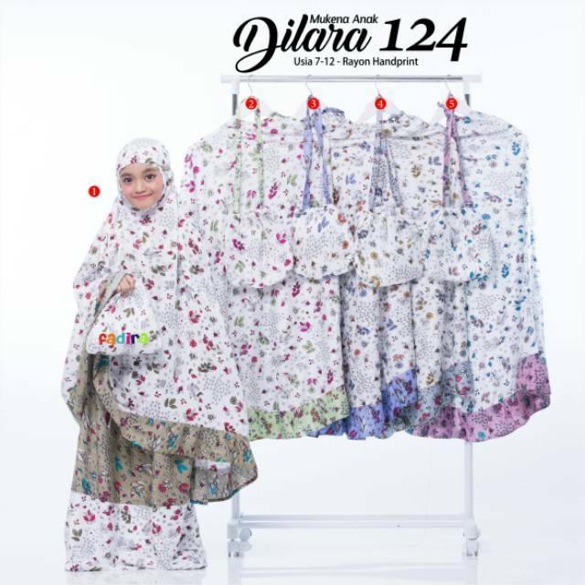 Mukena + Tas Alat Sholat Anak Perempuan 7-12 Tahun Motif Kalem Bahan Katun Rayon Adem Anti Gerah